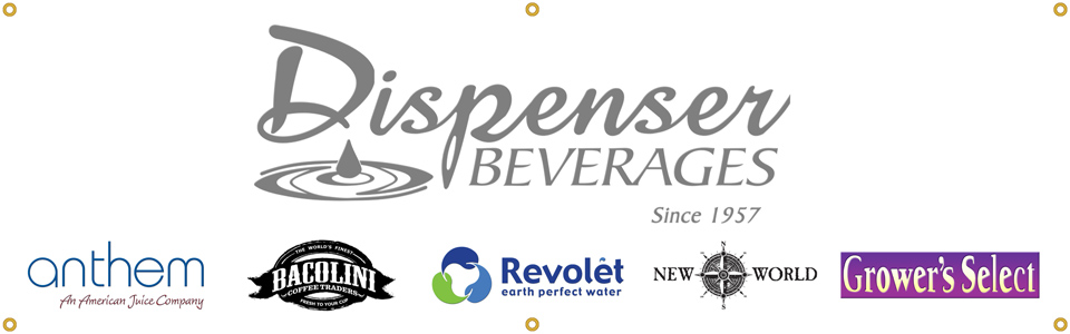 Dispenser Beverage Banner with Brands 