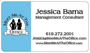 Jessica Barna Meet Me At The Office Business Card Front