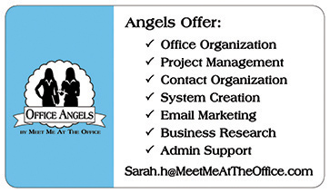 Sara Horne Office Angel Business Card Back