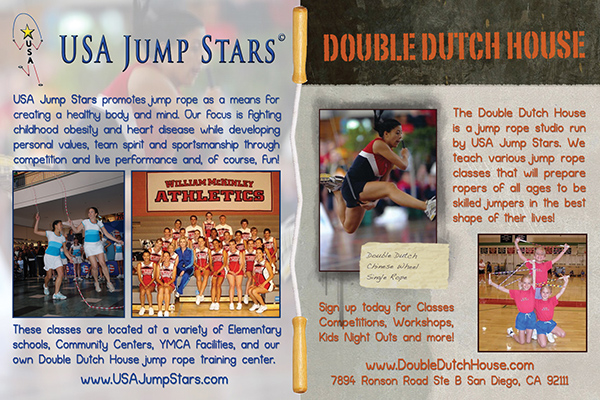 Double Dutch House USA Jump Stars Postcard