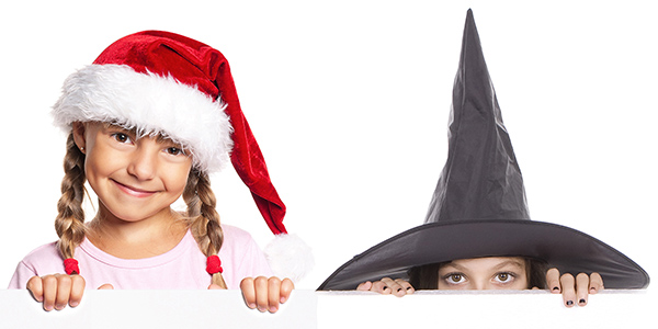 Peek Brothers Yard Sign Peaking Santa Girl Witch